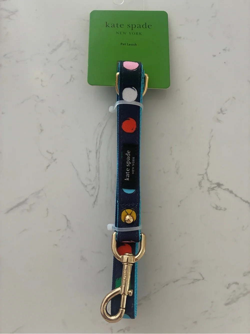 Kate Spade New York Polka Dot 54” Dog Leash Designer Pet Leash NWT